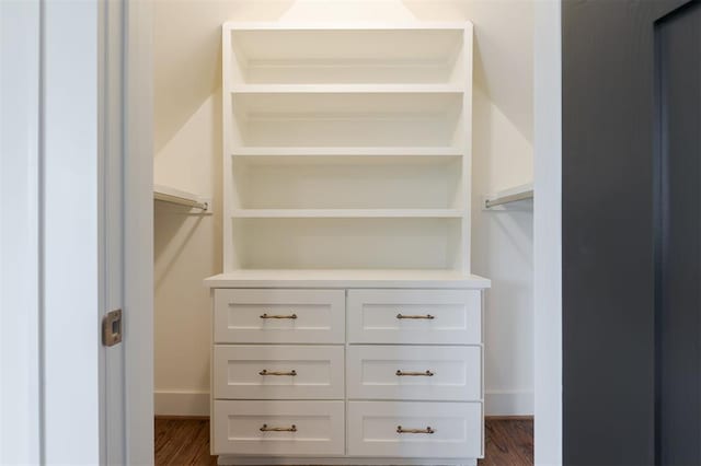 814 NE 18th St, Oklahoma City, OK 73105 - walk in closet featuring dark wood-style floors