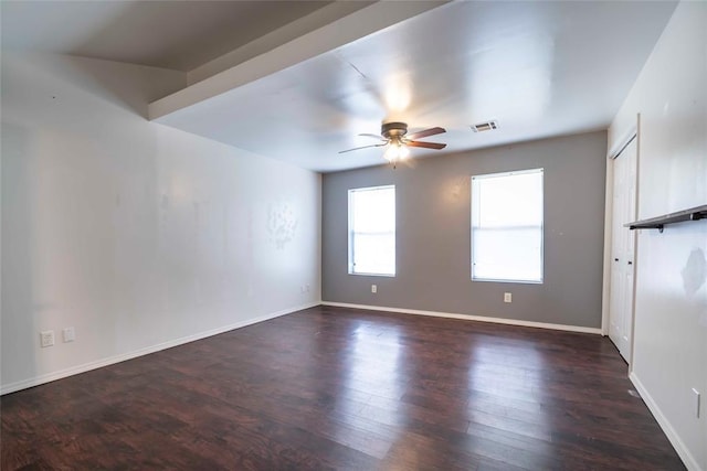 201 E 2nd St, Stroud, OK 74079 - spare room with a ceiling fan and wood finished floors