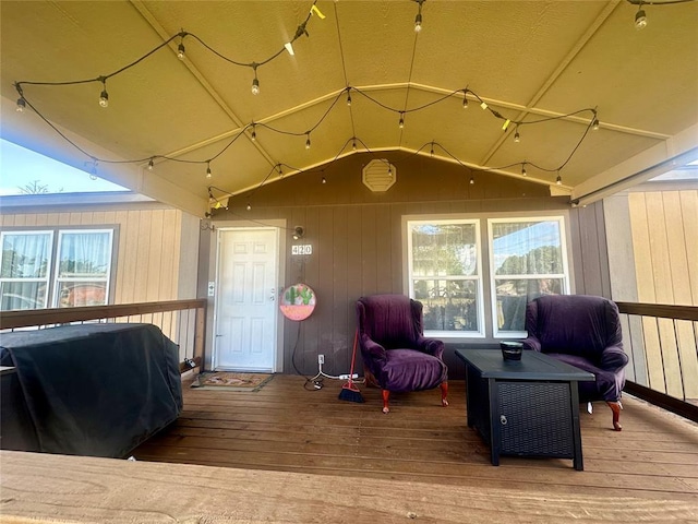 420 N College St, Cordell, OK 73632 - entrance to property featuring a wooden deck