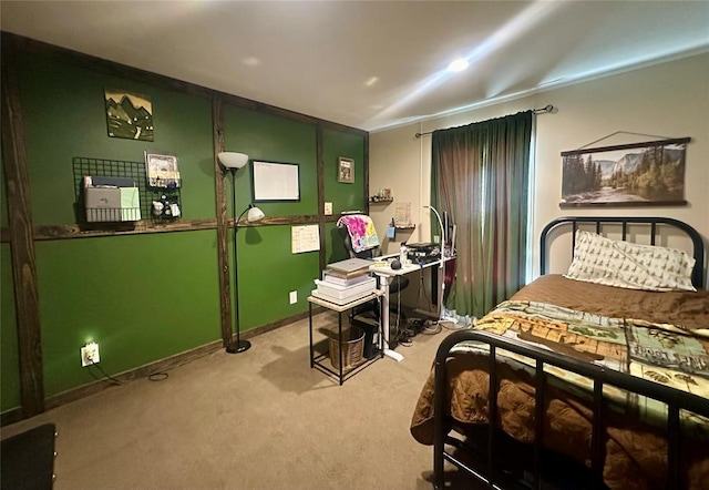 420 N College St, Cordell, OK 73632 - bedroom with carpet, a desk, and ornamental molding