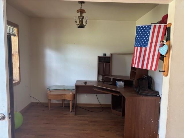 11825 N 3660th Rd, Cromwell, OK 74884 - office with wood finished floors and baseboards
