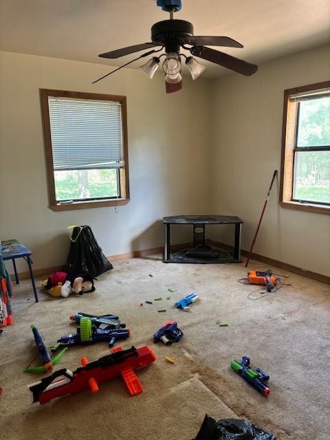 11825 N 3660th Rd, Cromwell, OK 74884 - spare room featuring ceiling fan and baseboards