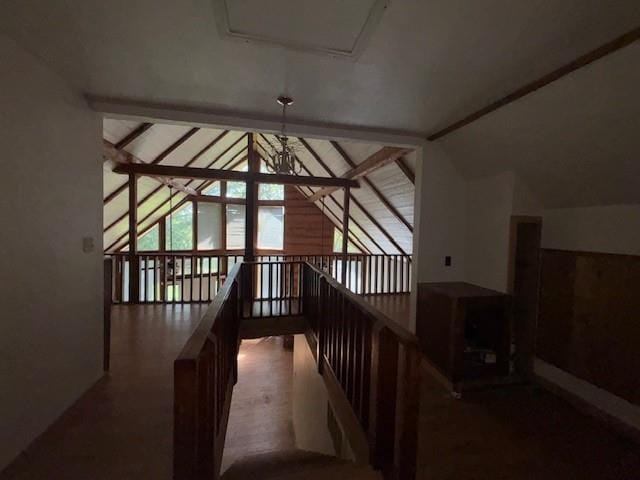 11825 N 3660th Rd, Cromwell, OK 74884 - stairway with vaulted ceiling