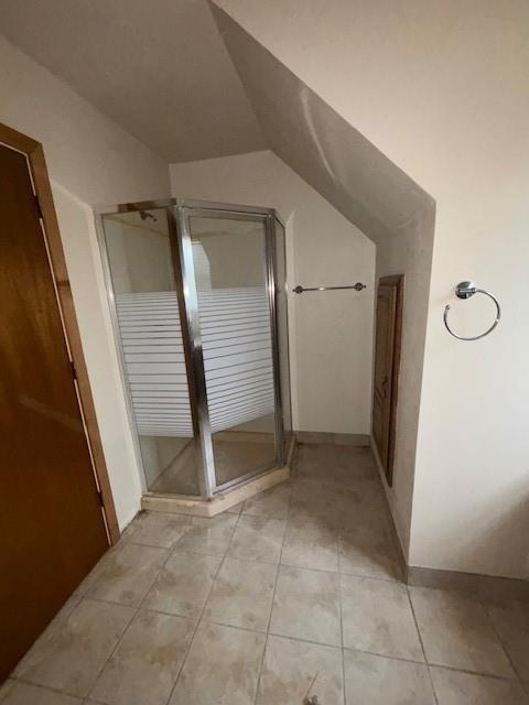 11825 N 3660th Rd, Cromwell, OK 74884 - bathroom featuring a stall shower and tile patterned floors