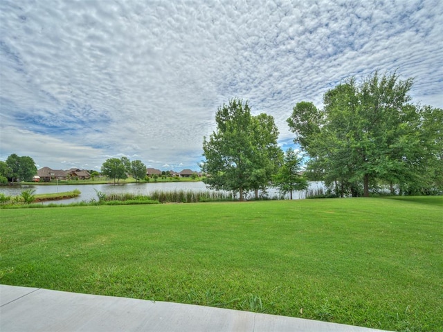 3004 Twin Lake Dr, Moore, OK 73165 - view of grassy yard with a water view