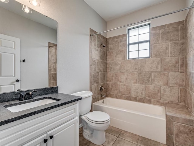 3004 Twin Lake Dr, Moore, OK 73165 - bathroom featuring vanity, shower / washtub combination, and tile patterned flooring