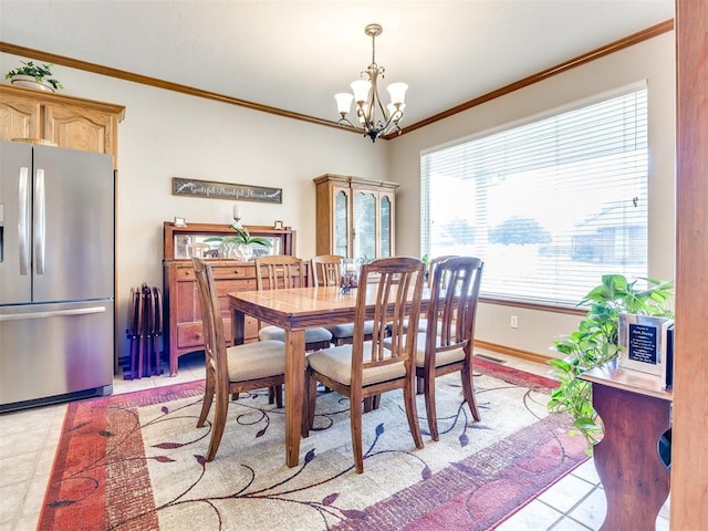 1405 Cambridge Ct, Shawnee, OK 74804 - dining space featuring a chandelier and ornamental molding