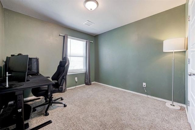 10409 NW 25th St, Yukon, OK 73099 - carpeted home office featuring baseboards
