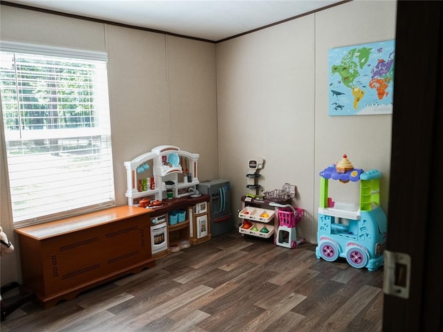16940 Wildwood Dr, Lexington, OK 73051 - playroom with dark wood finished floors