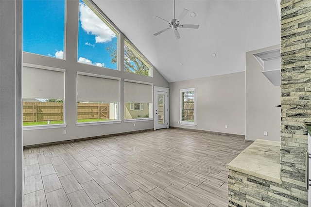 517 N Quail Run, Altus, OK 73521 - unfurnished sunroom with vaulted ceiling