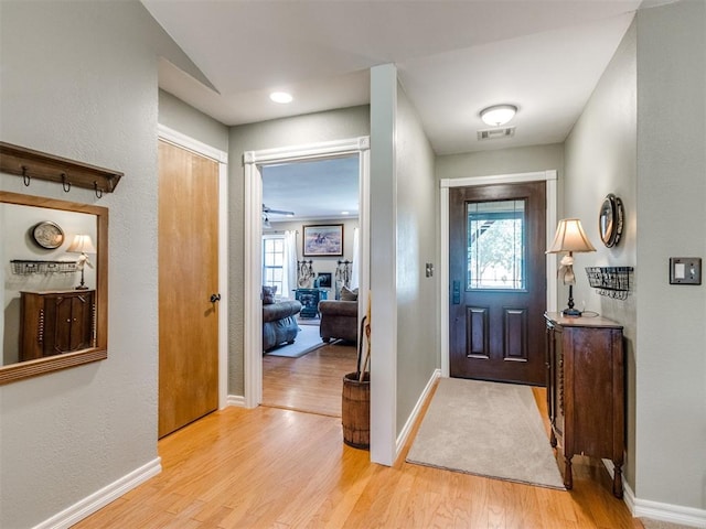 1616 E Cottonwood Rd, Goldsby, OK 73093 - entrance foyer with light wood-style floors
