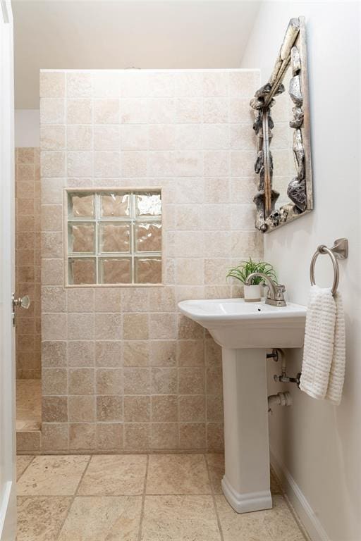 225 NW 35th St, Oklahoma City, OK 73118 - bathroom with walk in shower and a sink