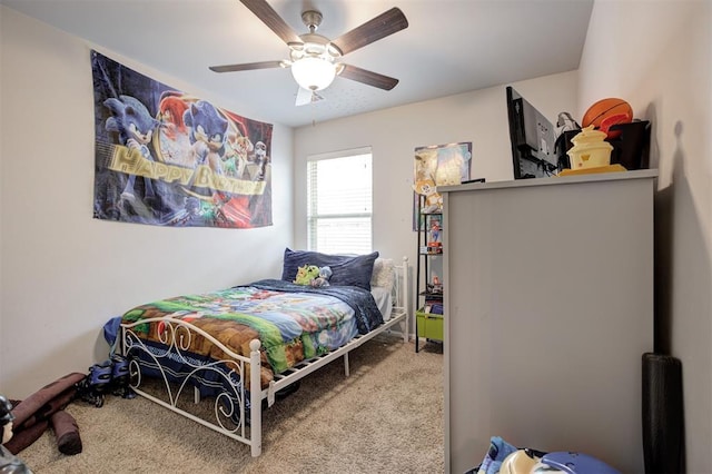 4004 Brougham Way, Oklahoma City, OK 73179 - carpeted bedroom with a ceiling fan