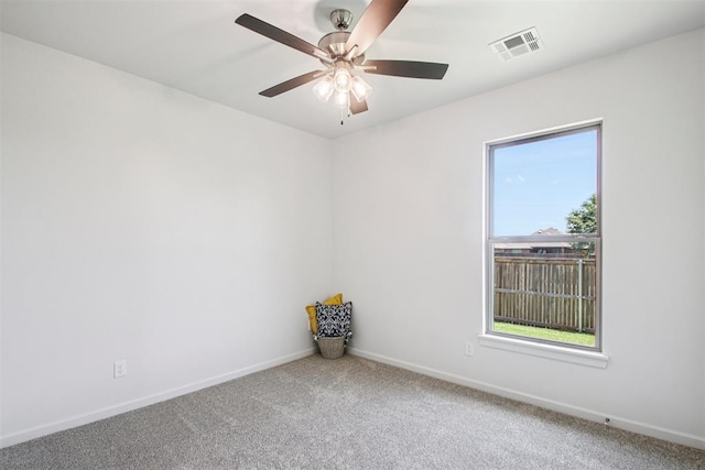 4204 Chesterfield Pl, Oklahoma City, OK 73179 - spare room with carpet and a ceiling fan