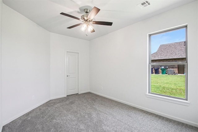 4204 Chesterfield Pl, Oklahoma City, OK 73179 - carpeted empty room with baseboards and a ceiling fan