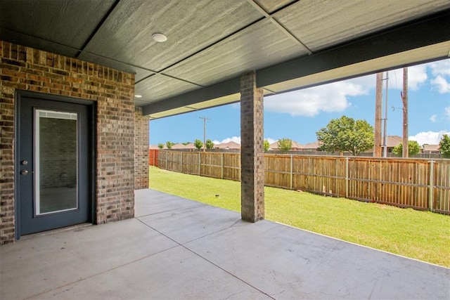 4204 Chesterfield Pl, Oklahoma City, OK 73179 - fenced backyard with a patio area