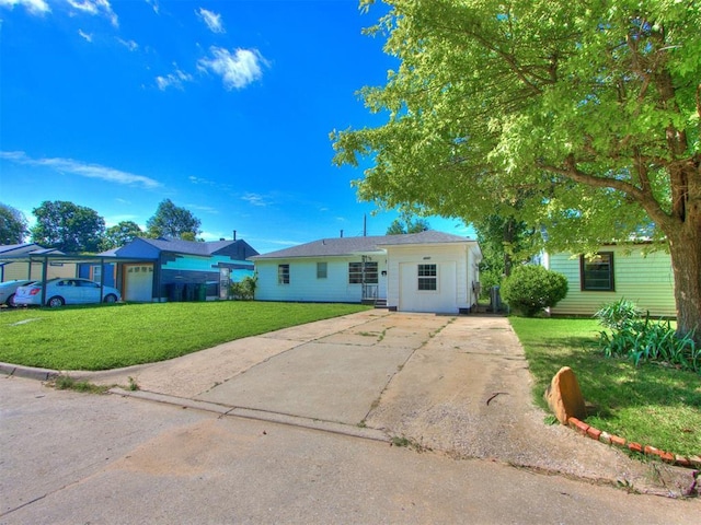 3320 NE 14th St, Oklahoma City, OK 73117 - ranch-style house with a front lawn and driveway