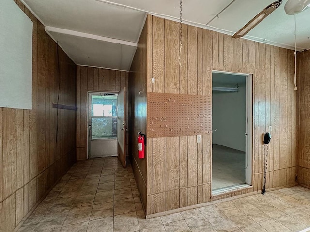 309 N Spencer Ave, Hinton, OK 73047 - hallway with wooden walls