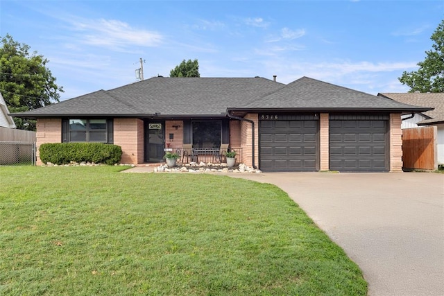 8316 NW 39th St, Bethany, OK 73008 - view of front of house featuring an attached garage, brick siding, roof with shingles, and concrete driveway