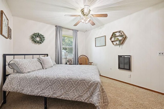 213 Meadowlark Ln, Fort Cobb, OK 73038 - bedroom featuring carpet flooring and ceiling fan