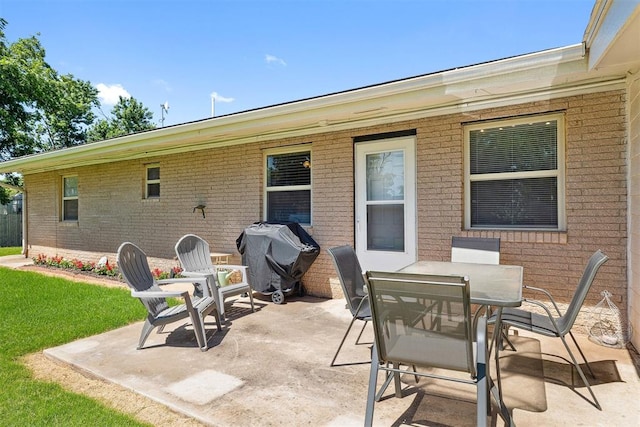 213 Meadowlark Ln, Fort Cobb, OK 73038 - view of patio / terrace featuring area for grilling and outdoor dining space
