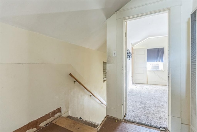 400 E Wagner Ave, Pauls Valley, OK 73075 - staircase with lofted ceiling