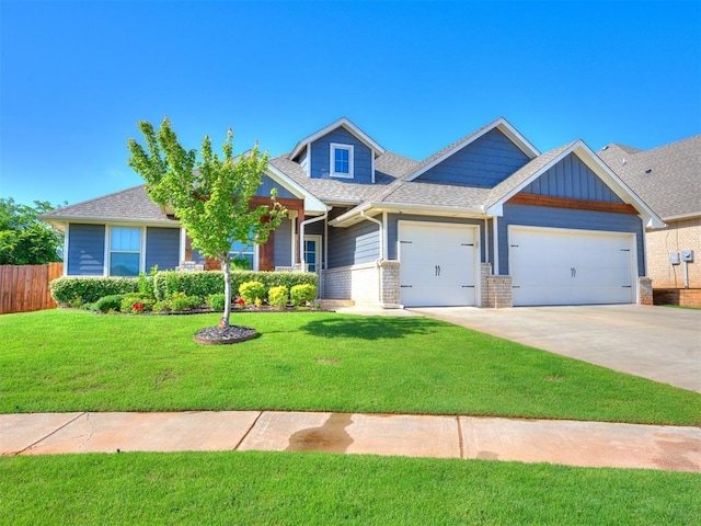 4116 Armstead Ave, Edmond, OK 73012 - craftsman inspired home with a garage, concrete driveway, and a shingled roof