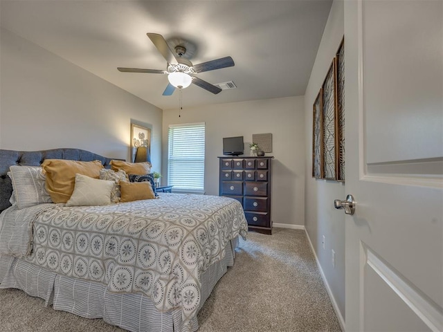 4116 Armstead Ave, Edmond, OK 73012 - carpeted bedroom with baseboards and a ceiling fan