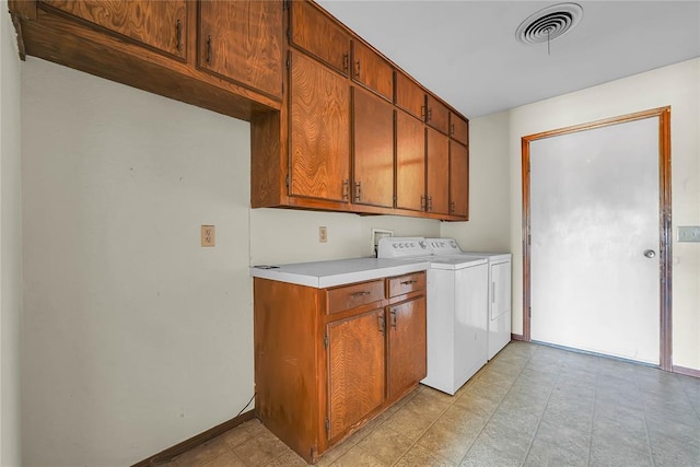 418 N Electra St, Sayre, OK 73662 - laundry room with cabinet space and separate washer and dryer