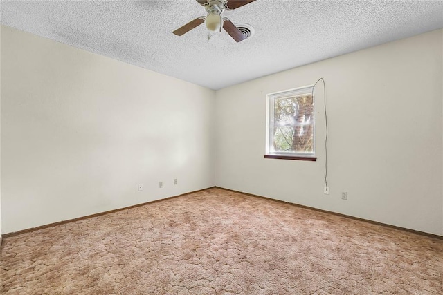 418 N Electra St, Sayre, OK 73662 - carpeted empty room with a textured ceiling and a ceiling fan