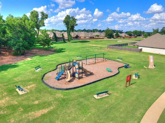 12105 SW 45th Ter, Mustang, OK 73064 - communal playground with a yard and a residential view