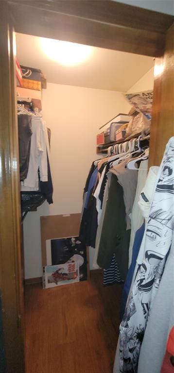 1117 Moose St, Yukon, OK 73099 - walk in closet with wood finished floors