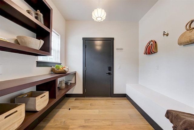 1432 NE Euclid St, Oklahoma City, OK 73117 - mudroom featuring light wood-style floors and baseboards