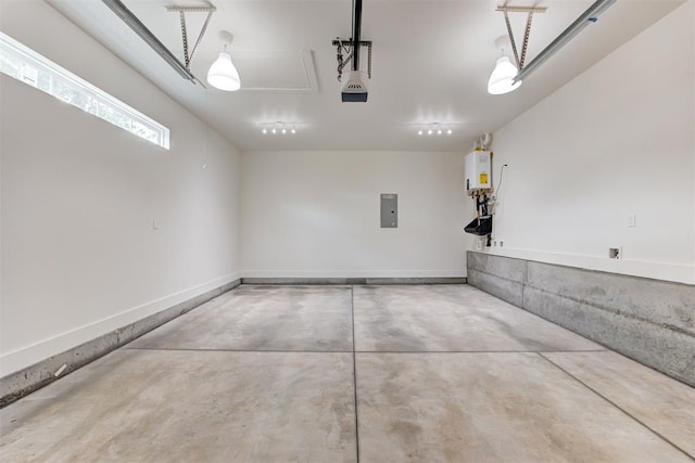 1432 NE Euclid St, Oklahoma City, OK 73117 - garage with electric panel and tankless water heater