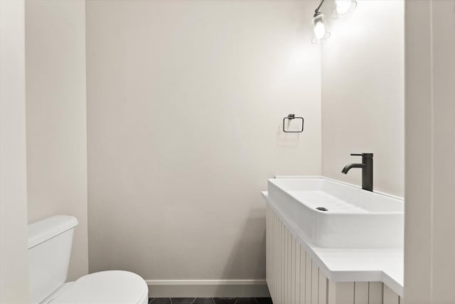 11713 NW 105th St, Yukon, OK 73099 - half bathroom featuring toilet and vanity