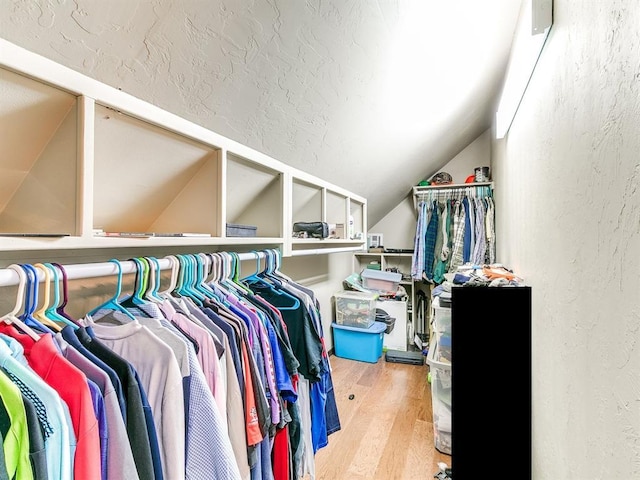73 Sonata Ln, Shawnee, OK 74804 - spacious closet featuring wood finished floors and lofted ceiling
