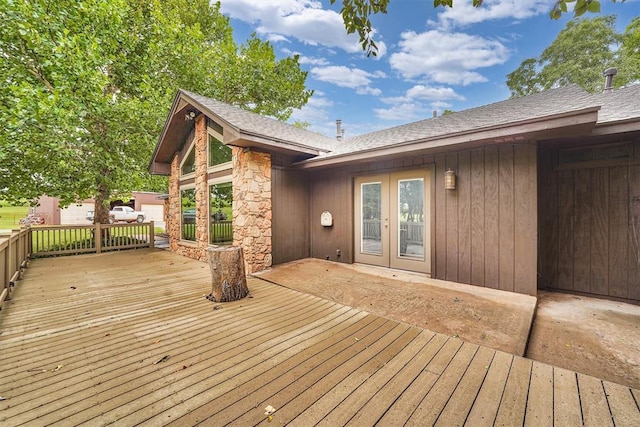 22117 E 1250th Rd, Rocky, OK 73661 - deck featuring french doors and a patio area