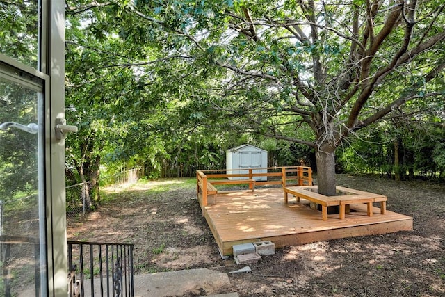521 NW 50th St, Oklahoma City, OK 73118 - view of yard with a storage shed and a deck