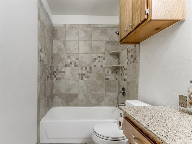 700 S Willowood Dr, Yukon, OK 73099 - full bathroom featuring shower / tub combination and vanity