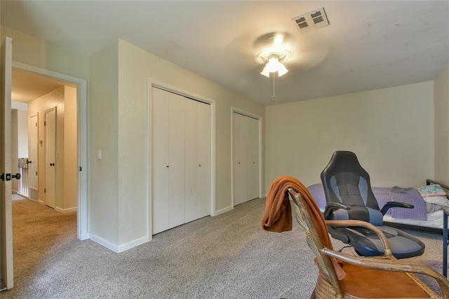 8800 Stoneleigh Ct, Oklahoma City, OK 73132 - carpeted office with baseboards and ceiling fan