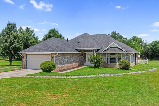 2719 NW 30th St, Newcastle, OK 73065 - view of front facade featuring an attached garage, a front yard, driveway, and brick siding