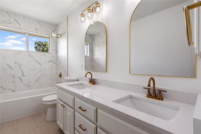 2719 NW 30th St, Newcastle, OK 73065 - bathroom featuring double vanity and shower / tub combination
