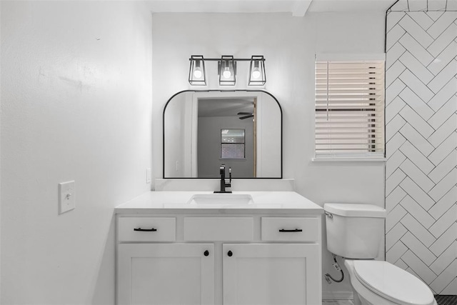 9617 Georgia Ave, Oklahoma City, OK 73120 - bathroom with vanity and a ceiling fan