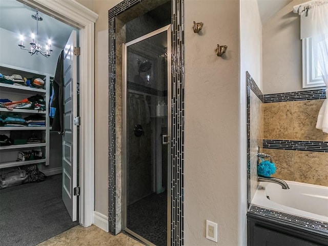7032 NW 159th Pl, Edmond, OK 73013 - full bathroom featuring a shower stall and a bath