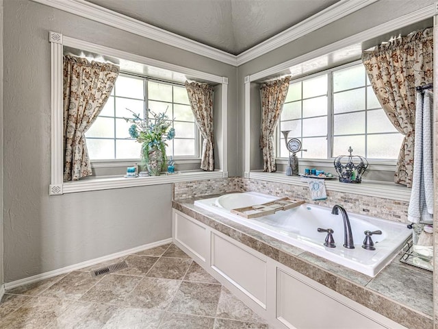 117 S Lexington Way, Edmond, OK 73012 - full bathroom with a bath and crown molding