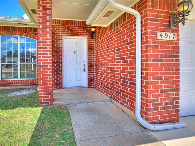 4917 SE 89th Ter, Oklahoma City, OK 73135 - property entrance with brick siding