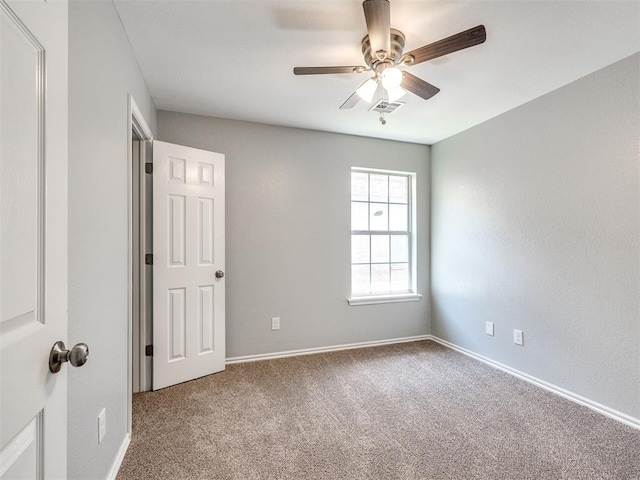 4917 SE 89th Ter, Oklahoma City, OK 73135 - carpeted spare room featuring ceiling fan and baseboards