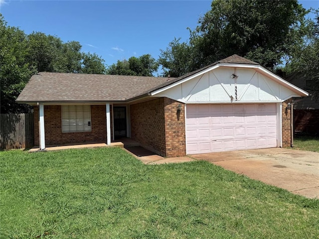5333 Coble St, Oklahoma City, OK 73135 - single story home featuring brick siding, driveway, an attached garage, and roof with shingles