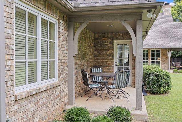 1608 Mulholland Dr, Edmond, OK 73003 - view of patio featuring outdoor dining space