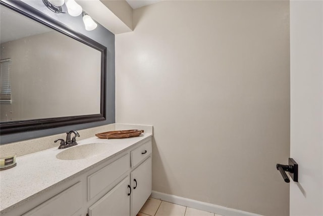 1301 N Broadview Dr, Oklahoma City, OK 73127 - bathroom featuring vanity and tile patterned flooring